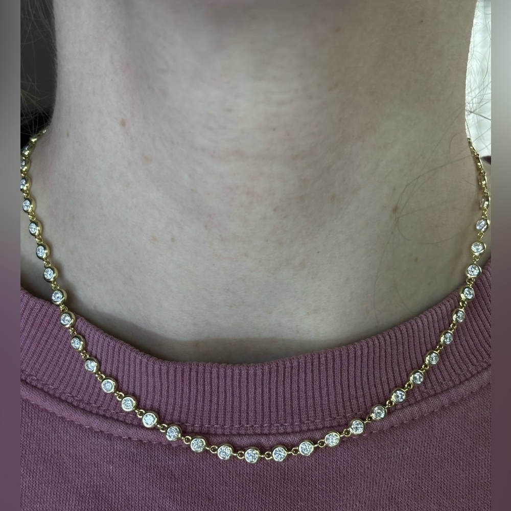 14k GF Moissanite Necklace